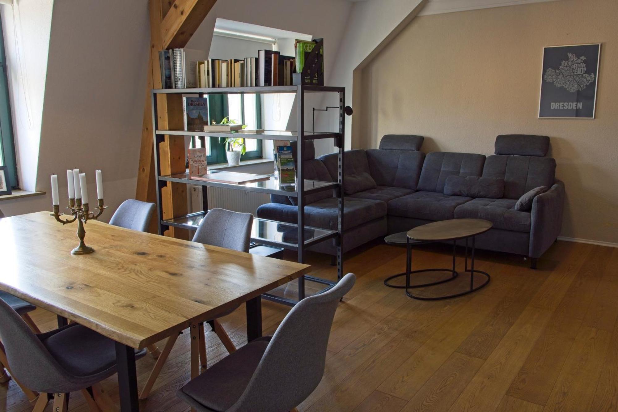 Neustadt-Aussicht - Grosse Wohnung Mit Balkon Dresden Exterior foto